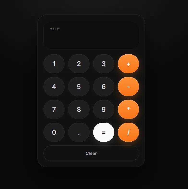 Calculator - HTML CSS JS